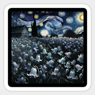 Enchanted Flower Garden Night: Bellflower Starry Floral Sticker